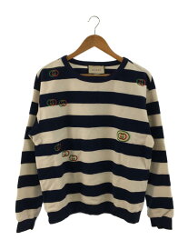 【中古】GUCCI◆スウェット/XS/コットン/ボーダー【メンズウェア】