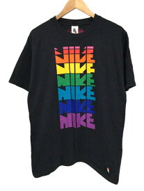 【中古】NIKE◆Tシャツ/S/コットン/BLK/無地/SU191202NIG【メンズウェア】