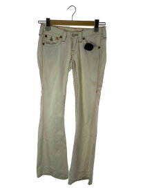 【中古】TRUE RELIGION◆ボトム/24/コットン/ホワイト/白/USA製/アメリカ製/ブーツカット/フレア/デザイナーズ/【レディースウェア】