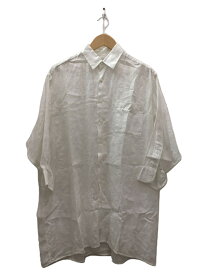 【中古】individualized shirts◆リネンシャツ/長袖シャツ/--/リネン/WHT/無地【メンズウェア】