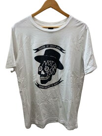 【中古】NUMBER (N)INE◆スカル/Tシャツ/4/コットン/WHT【メンズウェア】