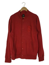 【中古】STUSSY◆ジャケット/L/コットン/RED/レッド/無地【メンズウェア】