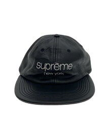 【中古】Supreme◆16AW/Leather Classic Logo 6-Panel Cap/キャップ/レザー/ブラック//【服飾雑貨他】