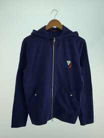 【中古】LOUIS VUITTON◆ジップパーカー/M/コットン/NVY/無地【メンズウェア】