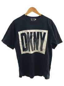 【中古】DKNY(DONNA KARAN NEW YORK)◆Tシャツ/M/コットン/NVY/プリント/自由の女神【メンズウェア】