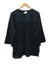 【中古】Sasquatchfabrix.◆7分袖カットソー/L/ポリエステル/BLK/無地/19SS-CST-009【メンズウェア】