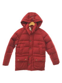 【中古】Barbour◆ダウンジャケット/--/ナイロン/RED/無地【メンズウェア】