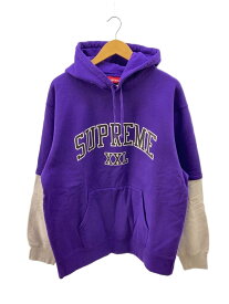 【中古】Supreme◆20SS/XXL Hooded Sweatshirt/アーチロゴプリントフェイクレイヤードフーディー/XL【メンズウェア】