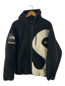 【中古】THE NORTH FACE◆S LOGO HOODED FLEECE JACKET/M/ポリエステル/ブラック【メンズウェア】