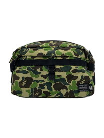 【中古】A BATHING APE◆ウエストバッグ/--/GRN/カモフラ/001GDH831904M【バッグ】