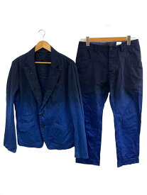 【中古】DIET BUTCHER SLIM SKIN◆12FW/セットアップ/ジャケットSIZE:2/ボトムSIZE:1/日本製/コットン/BLU//【メンズウェア】