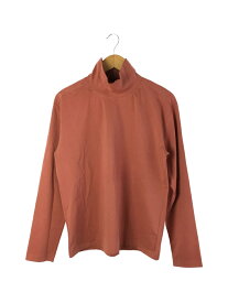 【中古】AURALEE◆HALF ZIP HI NECK L/S TEE/長袖カットソー/2/コットン/PNK/A21AT02OG【レディースウェア】