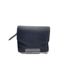 【中古】Maison Margiela◆ENVELOPE WALLET/3つ折り財布/レザー/BLK/レディース【服飾雑貨他】