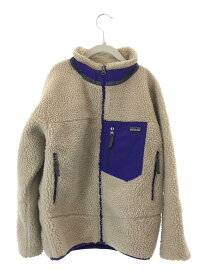 【中古】patagonia◆KIDS/RETRO-X FLEECE/フリースジャケット/M/ポリエステル/BEG/無地/65625fa19【キッズ】