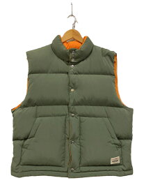 【中古】STUSSY◆REVERSIBLE DOWN WORKGEAR VEST/ダウンベスト/M/ナイロン/KHK/115676【メンズウェア】