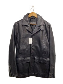 【中古】EDDIE BAUER◆レザージャケット・ブルゾン/S/羊革/BLK/01 9541【メンズウェア】