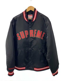 【中古】Supreme◆21SS/Mitchell & Ness Varsity Jacket/XL/ポリエステル/BLK【メンズウェア】