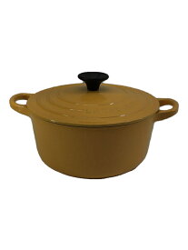 【中古】LE CREUSET◆鍋/サイズ:18cm/YLW/25001【キッチン用品】