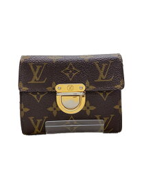 【中古】LOUIS VUITTON◆ポルト・フォイユ・コアラ_モノグラム・キャンバス_BRW/PVC/BRW/メンズ【服飾雑貨他】