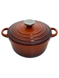 【中古】LE CREUSET◆LE CREUSET/ココットロンド/容量:1.5L/サイズ:18cm/ORN/22073【キッチン用品】