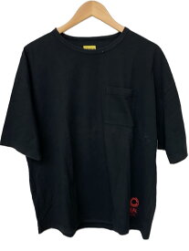 【中古】cloveru/クローバル/バックプリントTシャツ/M/コットン/BLK/右ポケット/【メンズウェア】
