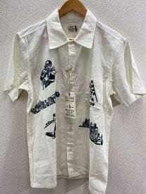 【中古】OLD CROW◆オールドクロー/半袖シャツ/S/コットン/WHT/OC-20-SS-11【メンズウェア】