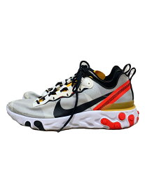 【中古】NIKE◆REACT ELEMENT 55/リアクト エレメント 55/ホワイト/BQ6166-102/28cm/WHT【シューズ】