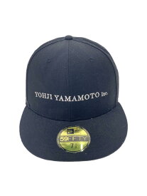 【中古】NEW ERA◆20ss YOHJI YAMAMOTO Inc. ロゴ刺繍 キャップ/7 3/8/ウール/BLK/メンズ【服飾雑貨他】