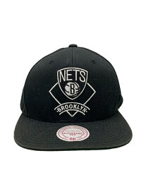 【中古】mitchell&ness◆キャップ/FREE/ポリエステル/BLK/メンズ【服飾雑貨他】