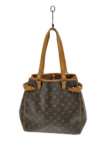 【中古】LOUIS VUITTON◆バティニョール・ヴェルティカル_モノグラム・キャンバス_BRW/PVC/BRW【バッグ】