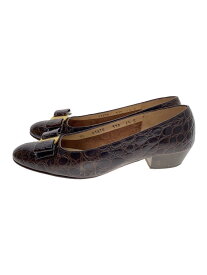 【中古】Salvatore Ferragamo◆ドレスシューズ/UK6.5/BRW/レザー/DL61470/使用感有【シューズ】