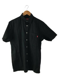 【中古】Supreme◆Oxford Shirt/半袖シャツ/S/コットン/ブラック/無地//【メンズウェア】
