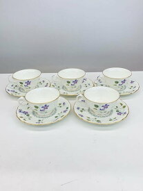 【中古】Noritake◆カップ&ソーサー/5点セット/PUP/菫/ボーンチャイナ【キッチン用品】
