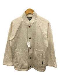 【中古】EDDIE BAUER◆カーディガン(薄手)/M/ポリエステル/WHT【メンズウェア】