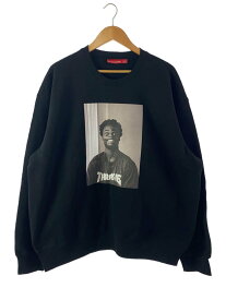 【中古】Supreme◆24FW/THRASHER CREWNECK/スウェット/XL/コットン/BLK【メンズウェア】
