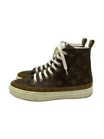 【中古】LOUIS VUITTON◆STELLAR/ステラー/モノグラムキャンバス/ハイカットスニーカー/37/ブラウン/PVC【シューズ】