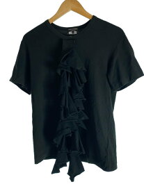 【中古】COMME des GARCONS HOMME PLUS◆Tシャツ/S/コットン/BLK/PE-T017/AD2019/フリル【レディースウェア】