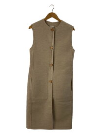 【中古】HERMES◆22年製/カシミヤ ダブルフェイスコート/36/カシミア/BEG/2H0122DB【レディースウェア】
