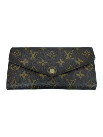 【中古】LOUIS VUITTON◆2)ポルト・フォイユ・サラ_モノグラム・キャンバス/長財布/PVC/BRW/メンズ/M60531【服飾雑貨他】