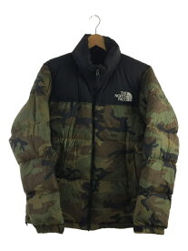 【中古】THE NORTH FACE◆NOVELTY NUPTSE JACKET_ノベルティ ヌプシ ジャケット/M/ナイロン/GRN/カモフラ【メンズウェア】