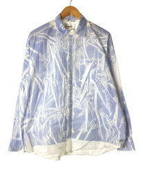 【中古】doublet◆長袖シャツ/S/コットン/BLU/19SS11SH59/Compressed Stripe Shirt【メンズウェア】