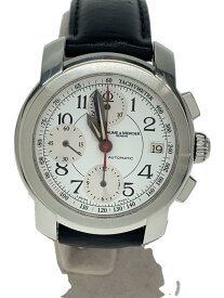 【中古】BAUME&amp;MERCIER◆自動巻腕時計/アナログ/レザー/WHT/MV045216/社外ベルト/20231231日差+3//【服飾雑貨他】