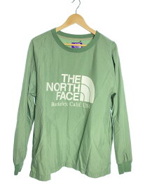 【中古】THE NORTH FACE PURPLE LABEL◆L/S Logo Woven Tee/長袖Tシャツ/L/ナイロン/グリーン/NP2119N//【メンズウェア】