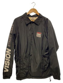 【中古】VISION STREET WEAR◆ジャケット/L/ポリエステル/BLK/無地/8723103-T【メンズウェア】