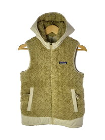 【中古】patagonia◆フリースベスト/XS/ポリエステル/ベージュ/25221FA18/リバーシブル/ロストガス/ボア【レディースウェア】