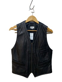 【中古】Paul Smith◆ベスト/M/レザー/BLK/487337【メンズウェア】