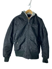 【中古】ALPHA INDUSTRIES◆ダウンジャケット/L/ナイロン/BLK/無地/20012-201【メンズウェア】