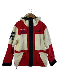 【中古】THE NORTH FACE◆18AW/EXPEDITION JACKET/L/ナイロン/レッド/ホワイト/無地【メンズウェア】