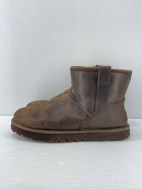 【中古】UGG australia◆ムートンブーツ/27cm/BRW/1008621/classic mini stitch/クラシックミニステッチ【シューズ】