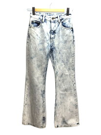 【中古】X-girl◆LOOSE FIT DENIM FLARE PANTS/XS/コットン/IDG/ブリーチ【レディースウェア】